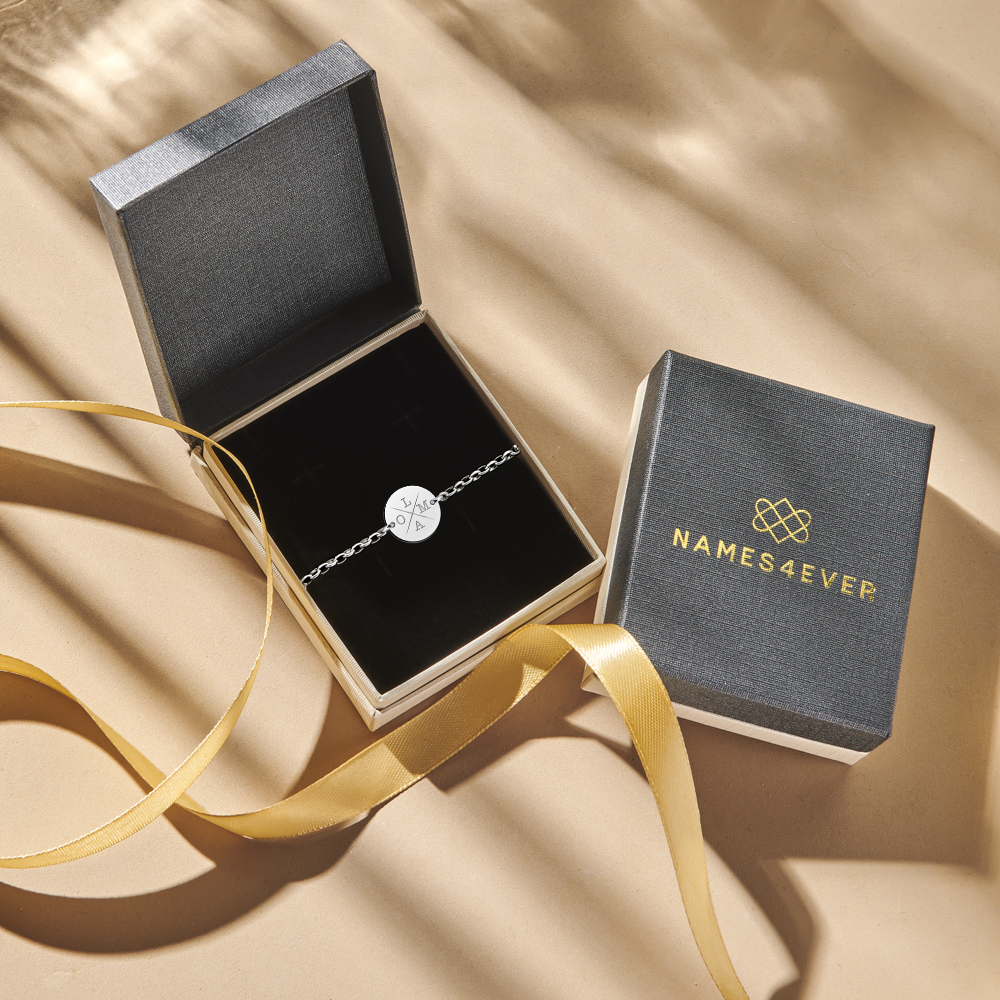 Silberarmband Initialen