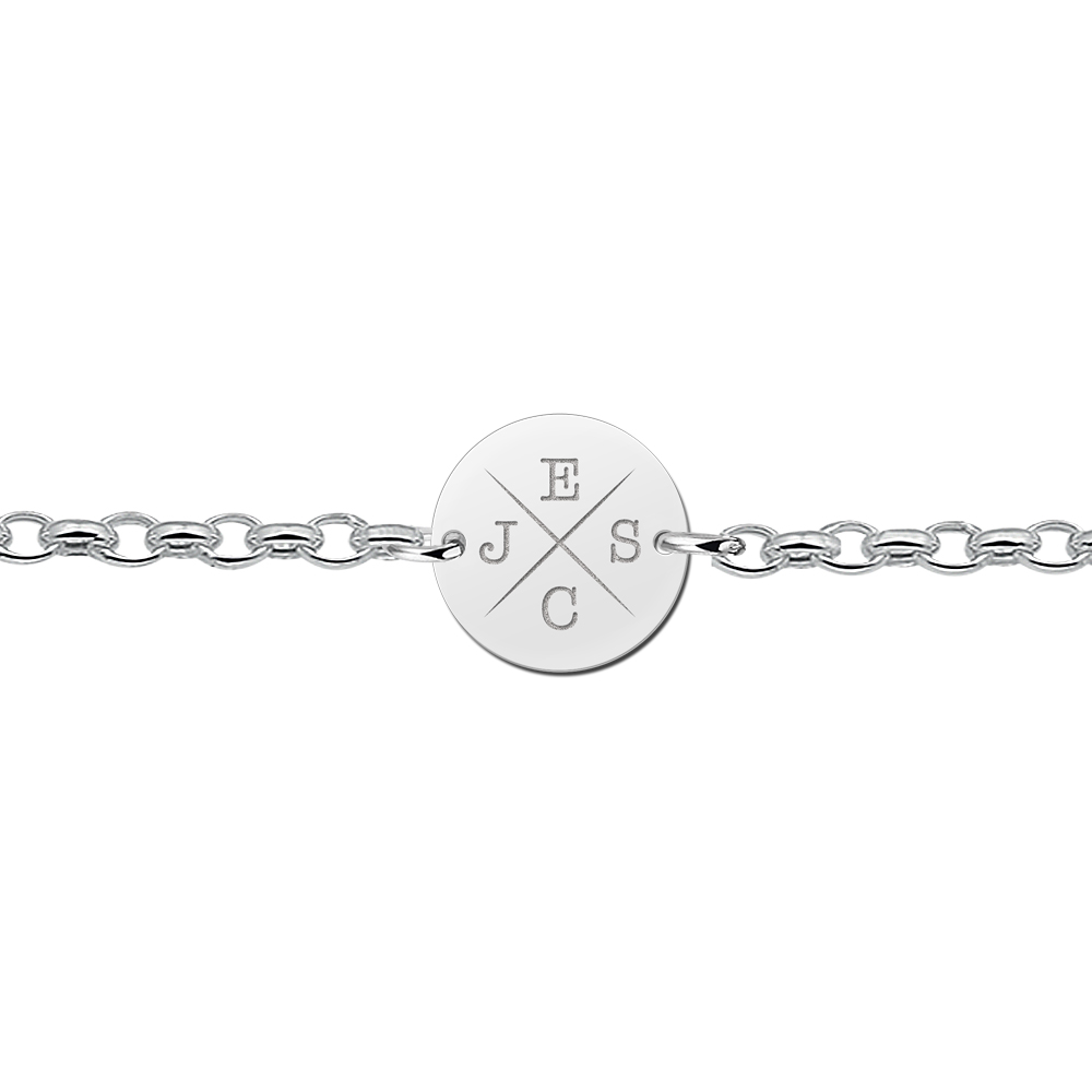 Silberarmband Initialen