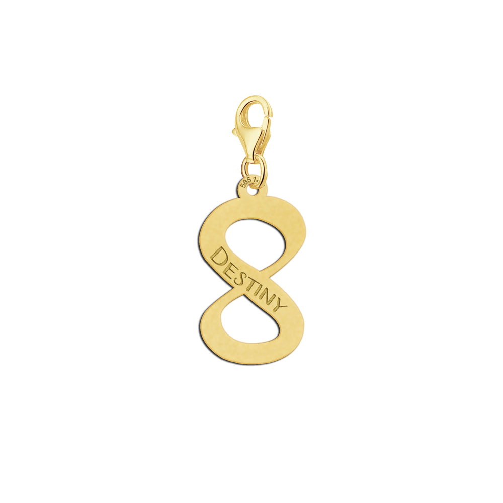 Goldener Infinity Charm mit Namen