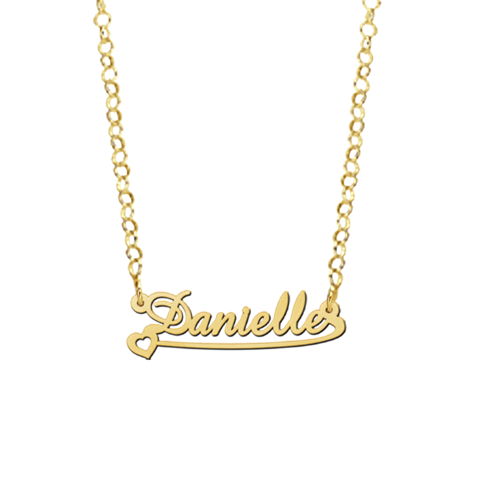 Goldene Kinder Namenskette Modell Danielle