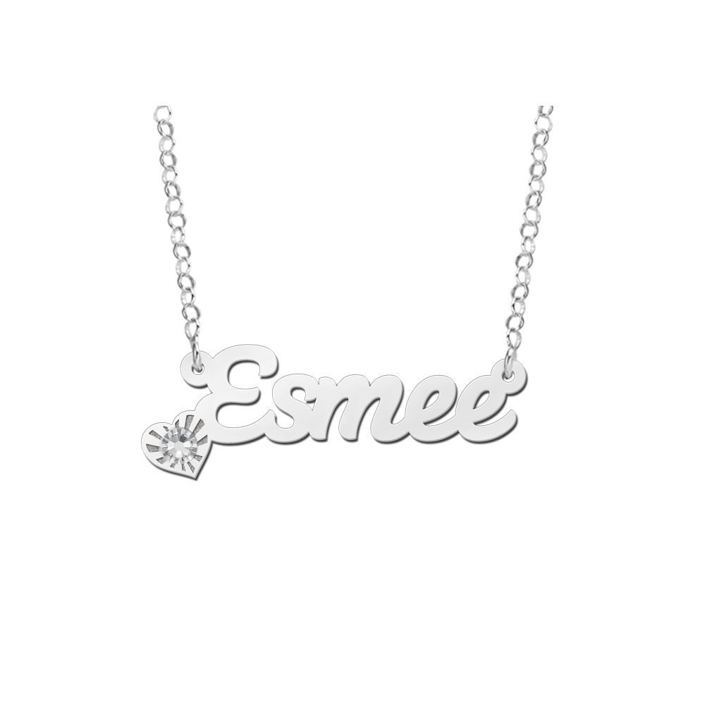 Silberne Namenskette „Esmee“