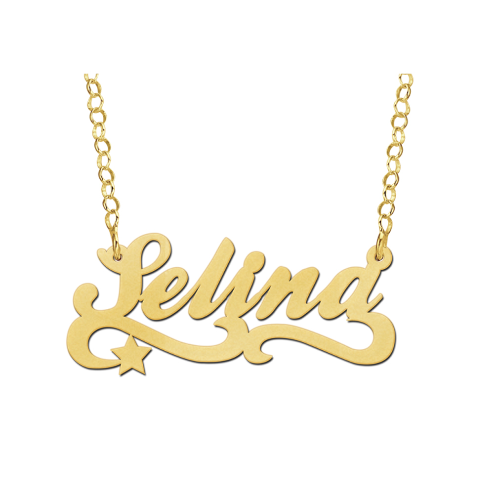 Goldene namens kette „Selina“