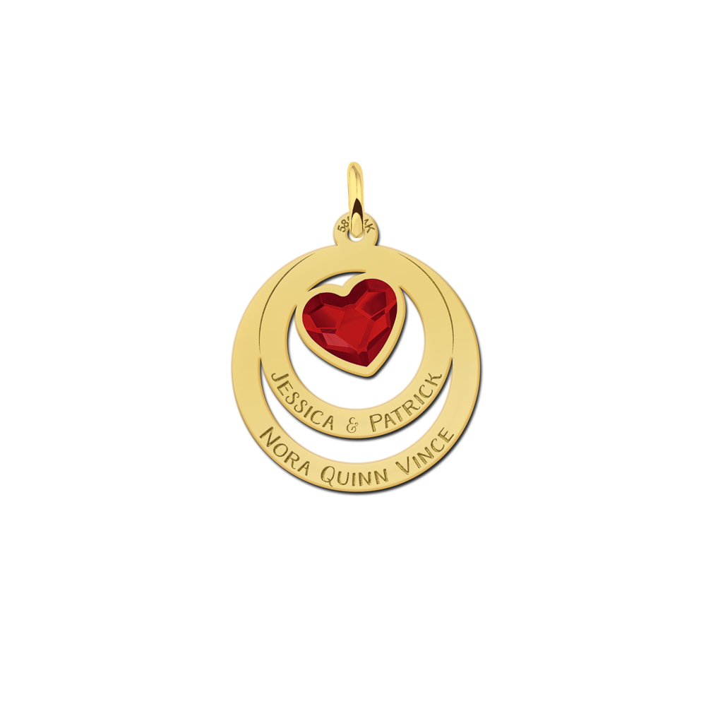 Goldene Halskette mit Swarovski-Stein in Herzform