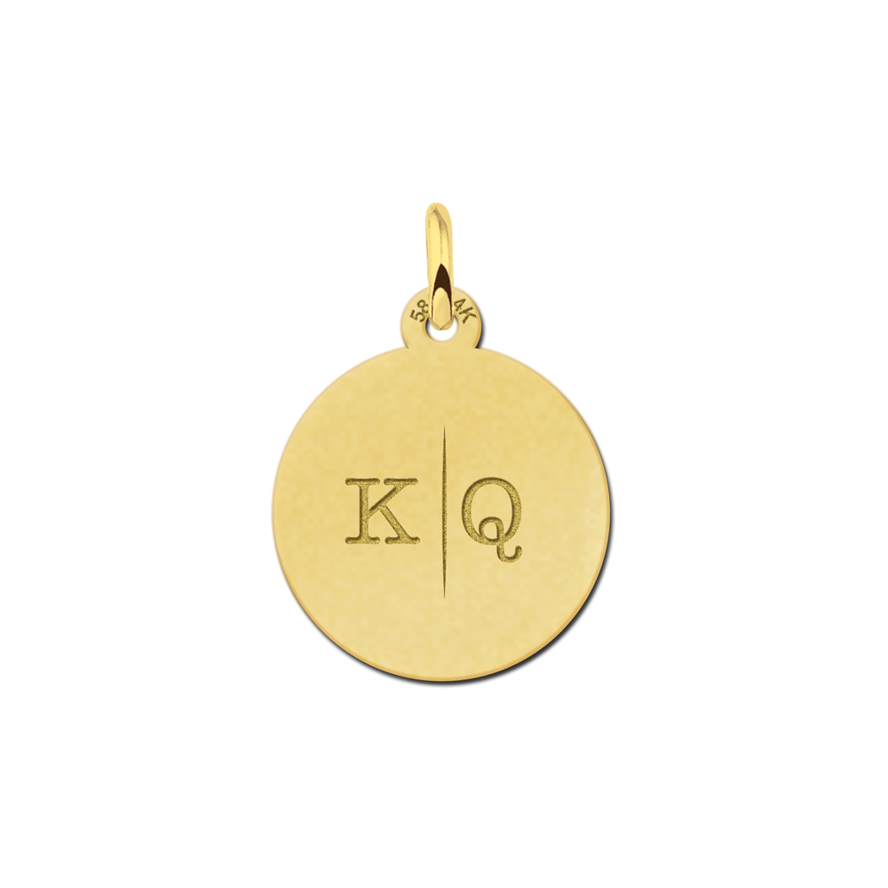 Buchstaben Schmuck aus Gold mit zwei Initialen