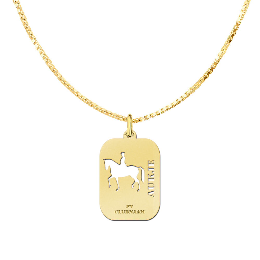 Goldener Sport Charm - Reiten