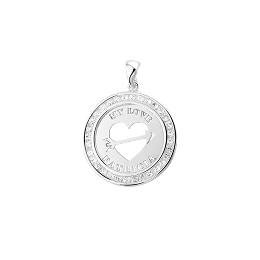 Namensanhänger Silber Zirkonia Love Namensanhänger Silber Zirkonia Love