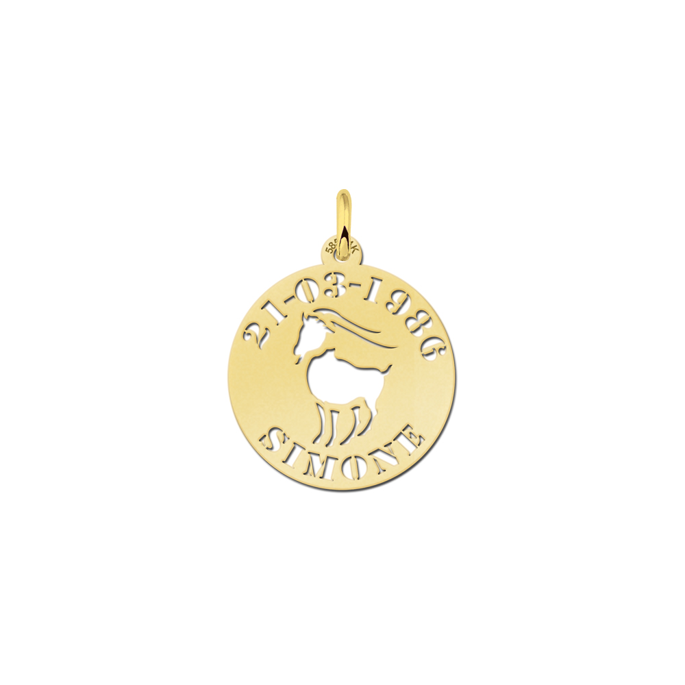 Sternzeichen Anhänger aus Gold – Steinbock Sternzeichen Anhänger aus Gold – Steinbock