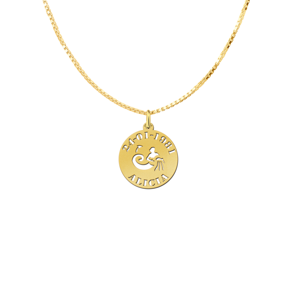 Sternzeichen Anhänger aus Gold – Wassermann