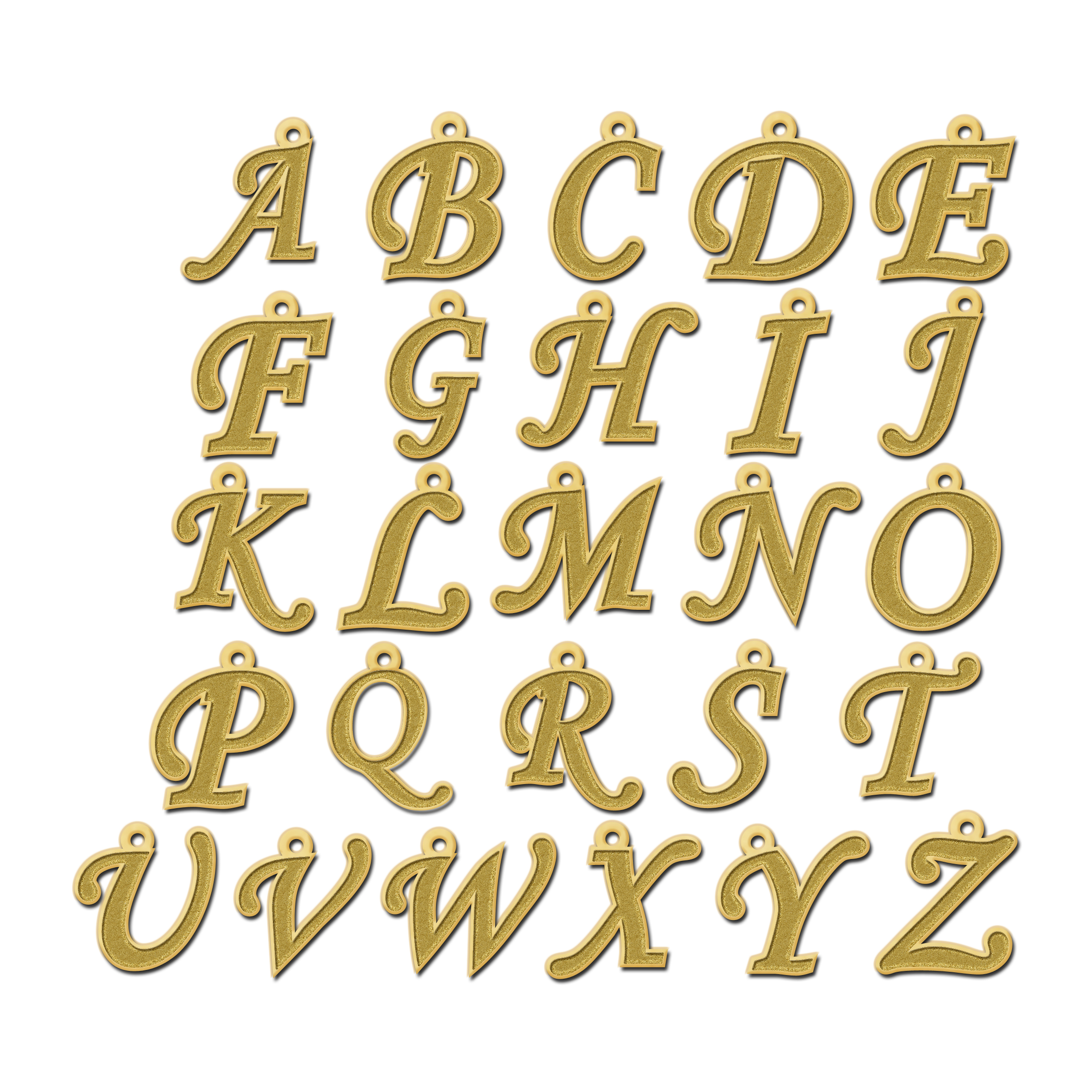 Goldener Buchstabenanhänger