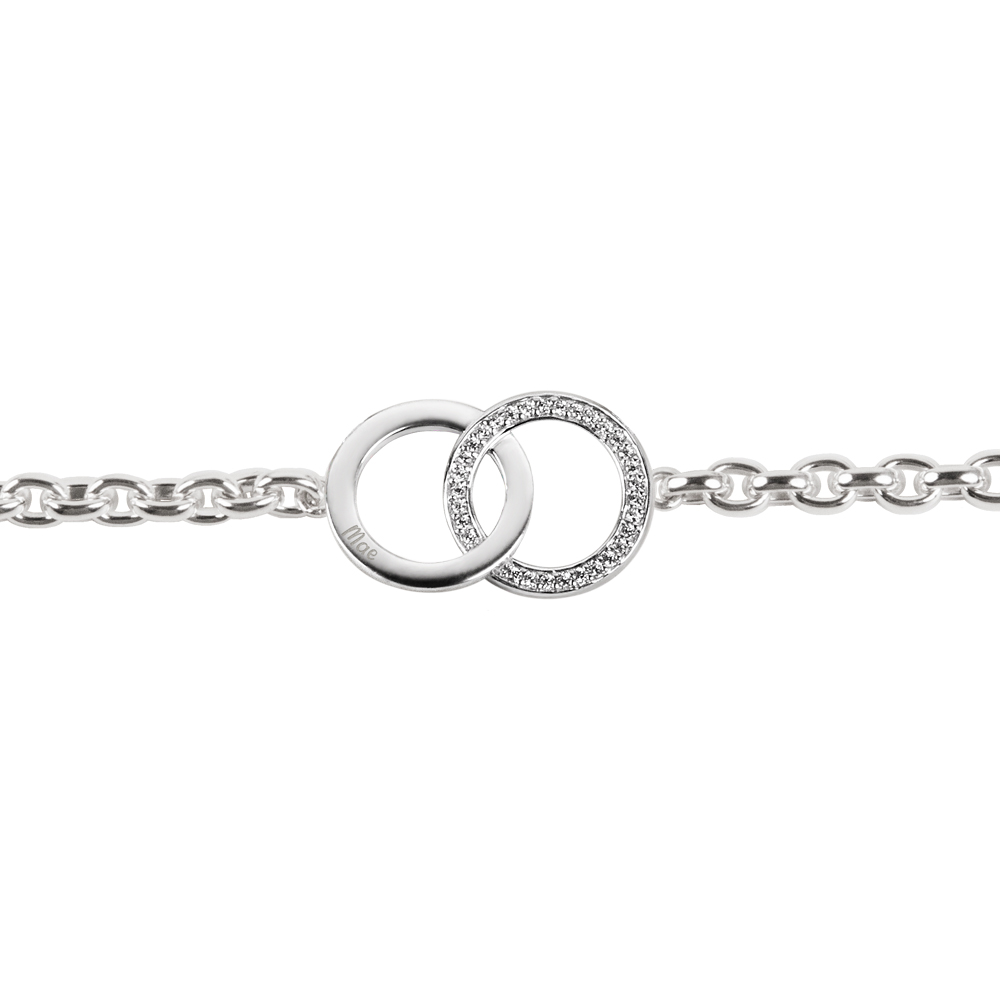 Zirkonia Kreisarmband mit Gravur