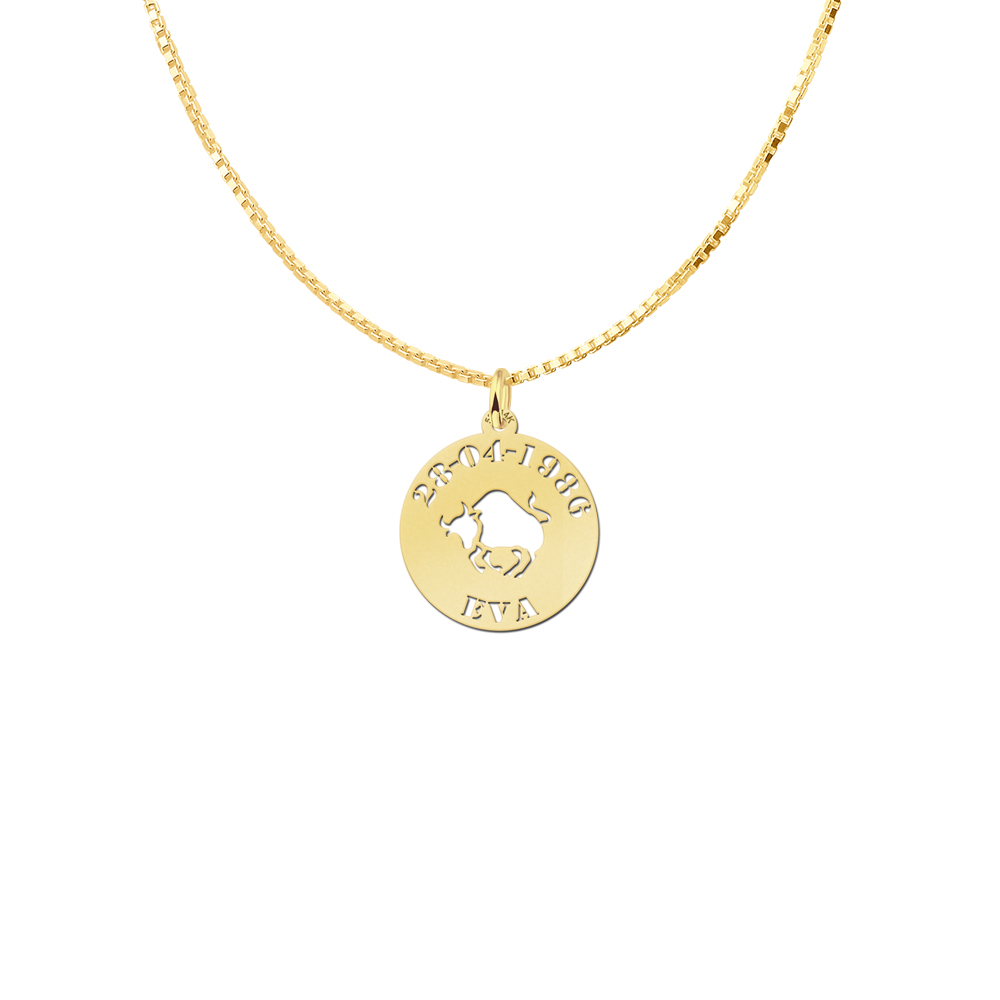 Gold Anhänger - Sternzeichen Stier