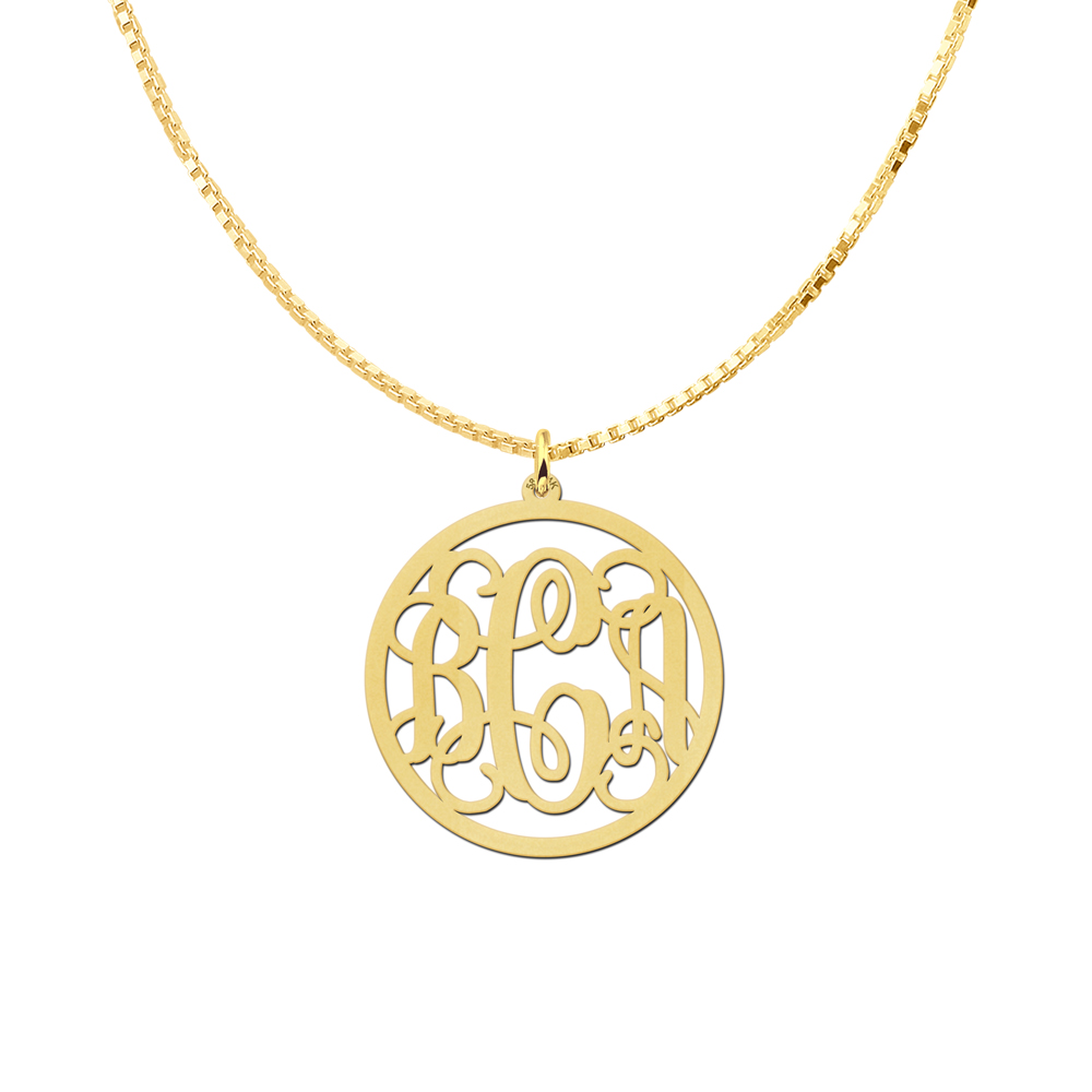 Goldener Monogramm Anhänger