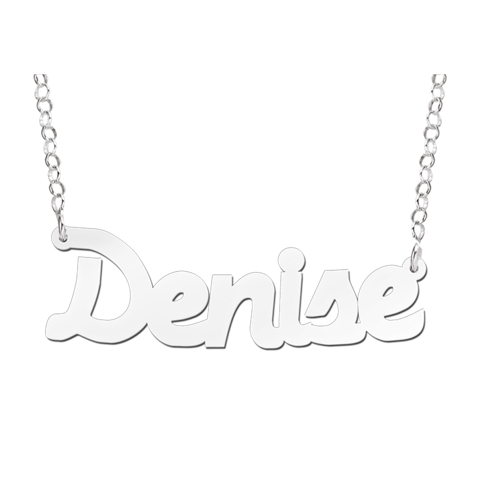Silberne Namenskette Modell Denise