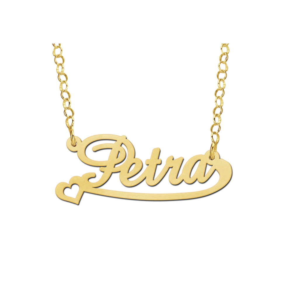 Goldene Namenskette Modell Petra