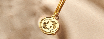 Goldene Sternzeichen Anhänger